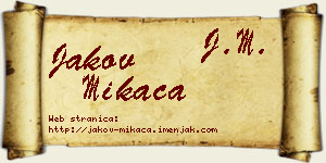 Jakov Mikača vizit kartica